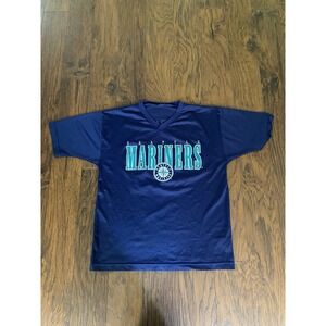 Vintage 1998 Seattle Mariners Ken Griffey Jr 24 Mesh Jersey Shirt Navy Mens L